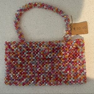 Multicolor Beaded Handbag